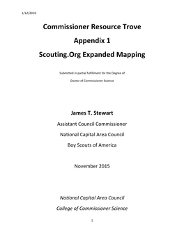 Commissioner Resource Trove Appendix 1 Scouting.Org Expanded Mapping
