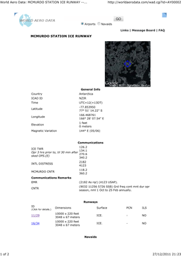 MCMURDO STATION ICE RUNWAY World Aero Data