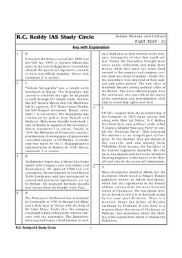 Part Test Key Indian History and Culture (Explanation.P65