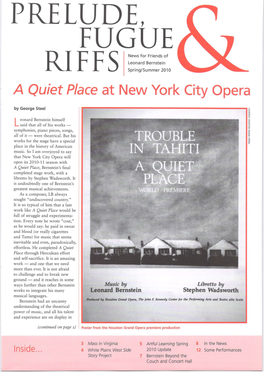 Spring/Summer 2010 a Quiet Place at New York City Opera