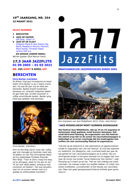 Jazzflits 01 09 2003 – 01 03 2021