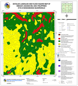 Detailed Landslide and Flood Hazard Map of Sibagat, Agusan Del Sur, Philippines 4118-I-6 Banagbanag Quadrangle