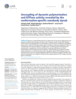 Uncoupling of Dynamin Polymerization and Gtpase Activity Revealed By