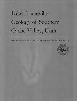 Lake Bonneville: Geology of Southern Cache Valley, Utah