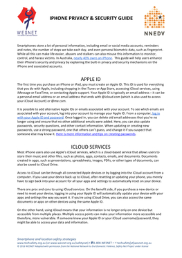 Iphone Privacy & Security Guide Apple Id Icloud