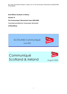 Scott Wilson Scotland: a History Volume 10 the Communiqué