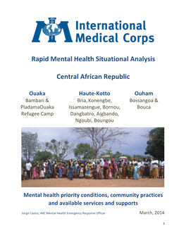 Rapid Mental Health Situational Analysis Central African Republic