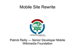 Mobile Site Rewrite