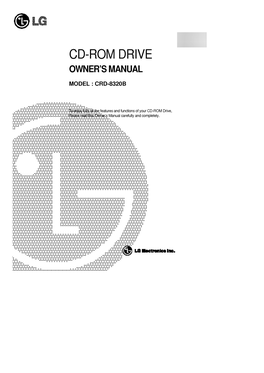 Cd-Rom Drive Owner's Manual