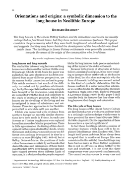 A Symbolic Dimension to the Long House in Neolithic Europe