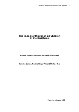 The Impact of Migartion on Children in the Caribbean