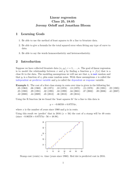Reading 25: Linear Regression