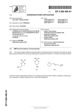 NMP-Free Formulations of Neonicotinoids