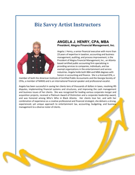 Biz Savvy Artist Instructors