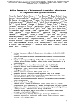 Critical Assessment of Metagenome Interpretation – a Benchmark of Computational Metagenomics Software