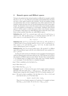 2 Banach Spaces and Hilbert Spaces