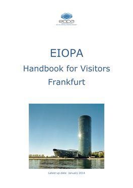 EIOPA Handbook for Visitors to Frankfurt