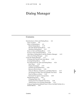 Dialog Manager