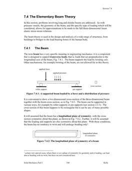 7.4 the Elementary Beam Theory