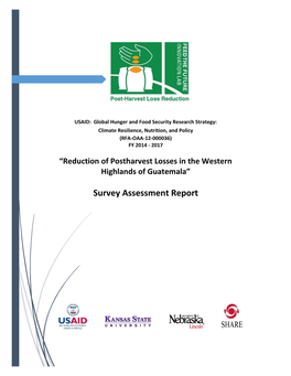 Reduction of Postharvest Losses in the Western Highlands of Guatemala”