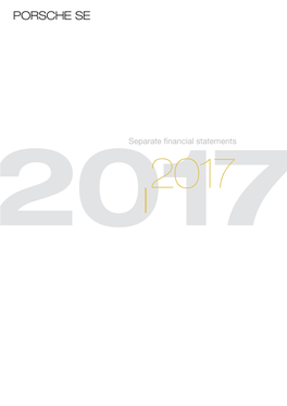 Separate Financial Statements Fiscal Year 2017