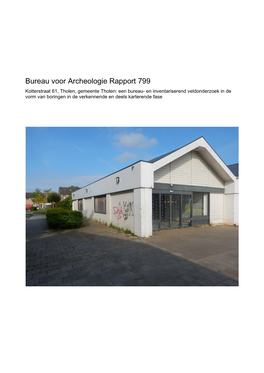 Bureau Voor Archeologie Rapport