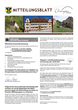 Mitteilungsblatt