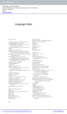 Language Index