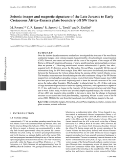 Seismic Images and Magnetic Signature of the Late Jurassic to Early Cretaceous Africa–Eurasia Plate Boundary Off SW Iberia