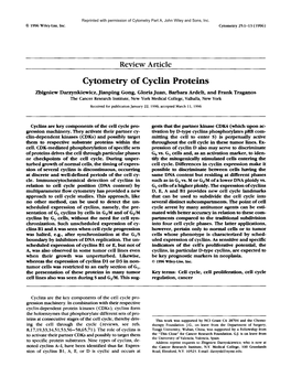 Cytometry of Cyclin Proteins
