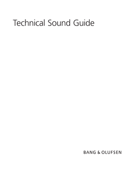 Technical Sound Guide