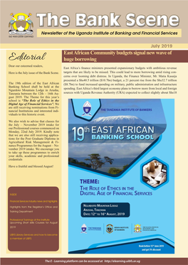 The Bank Scene Newsletter of the Uganda Institute of Banking and Financial Services