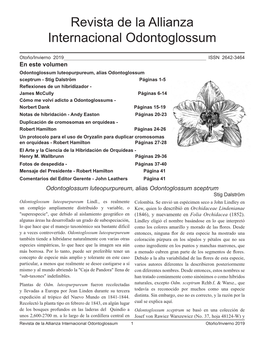 Revista De La Allianza Internacional Odontoglossum
