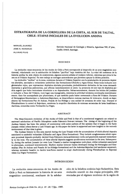 ESTRATIGRAFIA DE LA CORDILLERA DE LA COSTA, AL SUR DE TALTAL, Cflile: ETAPAS INICIALES DE LA EVOLUCION ANDINA