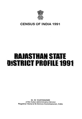 Rajasthan State District Profile 1991