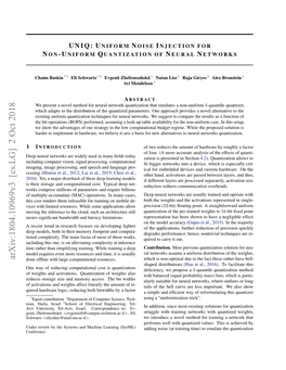 UNIQ: Uniform Noise Injection for Non-Uniform Quantization of Neural