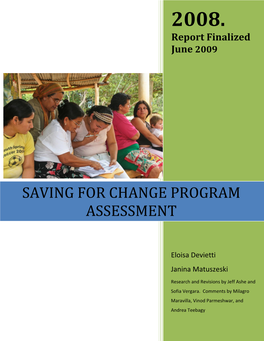 Saving for Change Program Evaluation