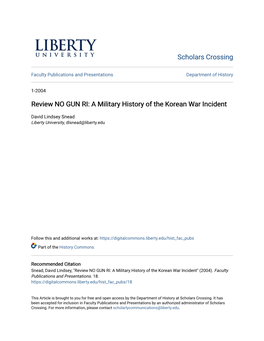 A Military History of the Korean War Incident