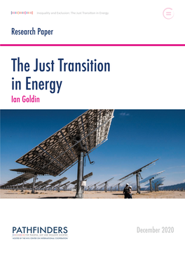 The Just Transition in Energy