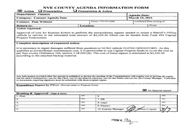 Nye County Agenda Information Form