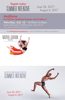 Summer Intensive Brochure 2017.Indd