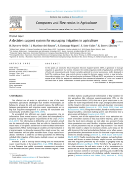 A Decision Support System for Managing Irrigation in Agriculture ⇑ H