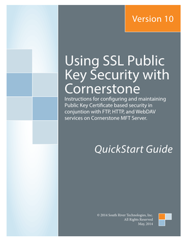 Using SSL Public Key Security with Cornerstone