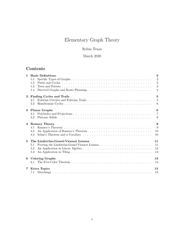 Elementary Graph Theory