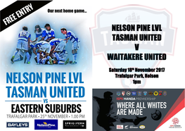 Nelson Pine Lvl Tasman United V Waitakere United