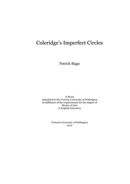 Coleridge's Imperfect Circles