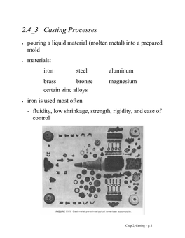 Casting Processes