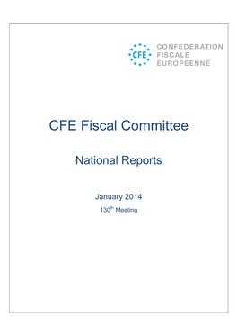 Fiscal Committee National Reports January 2014