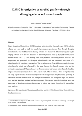 DSMC Investigation of Rarefied Gas Flow Through Diverging Micro- and Nanochannels