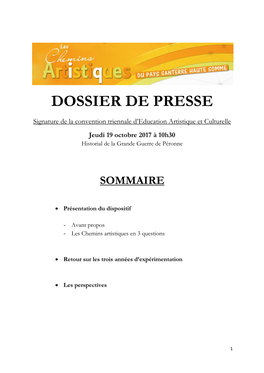 Dossier De Presse